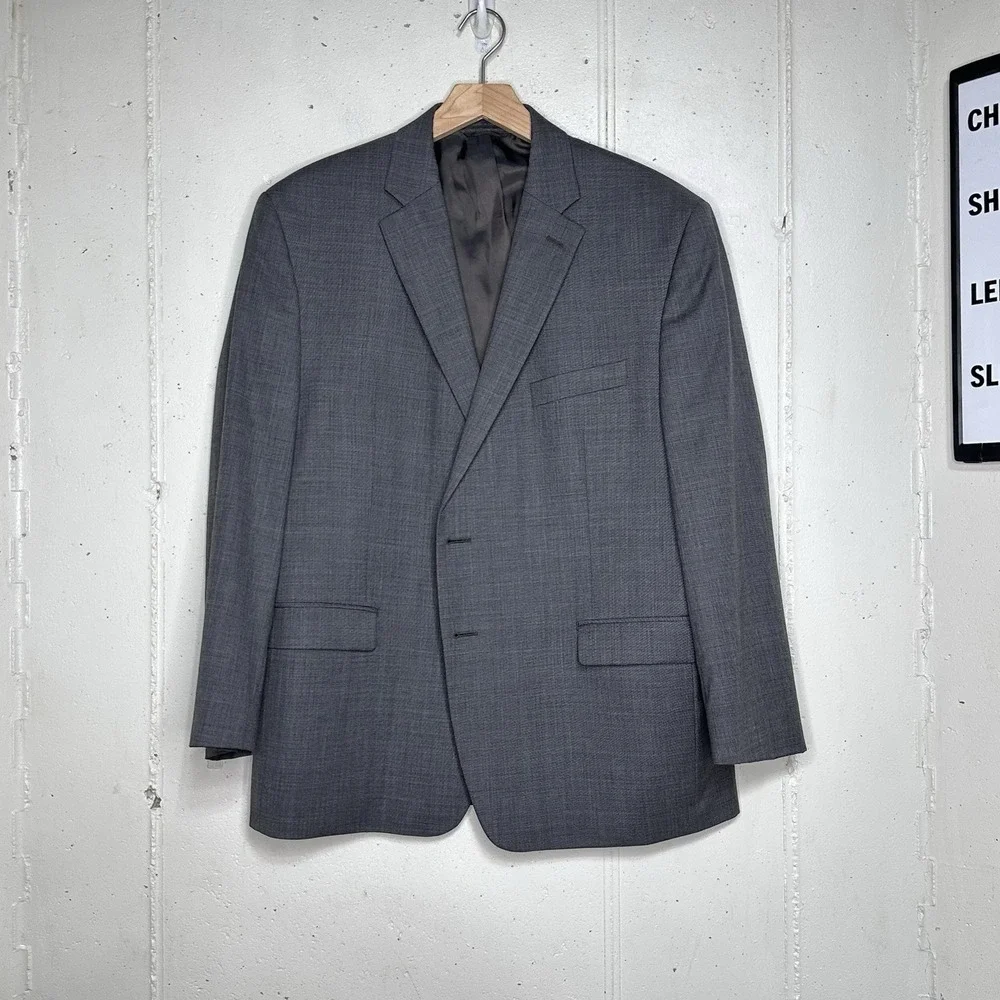 Lauren Ralph Lauren Men's 44S‎ Blazer Gray 100% Wool Sport Coat Preppy Office